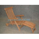 indonesia Furniture of Outdoor Steamer Chair with wheel.