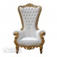 French Painted Furniture Mahogany Throne Chair Tall