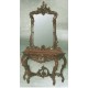 Furniture classic of mahogany livingroom console carved with mirror design