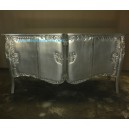 French furniture of buffet silver leaf color painted.