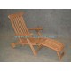 Indonesia Furniture of Outdoor Steamer Chair with wheel.