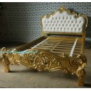 French Furniture Bedroom of gold leaf Bed french style