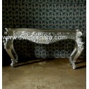 French Furniture Collection of Console Table Silver Leaf color.