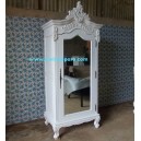 French Furniture of Indonesia Painted French Armoire 1 door Racoco
