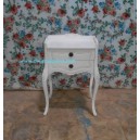 French furniture of white Painted bedside table bedroom.