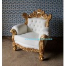 French furniture of Racoco Chair Painted livingroom.