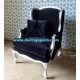 French furniture of Wing Chair Silver Painted livingroom.
