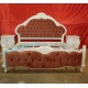 French Furniture Provincial of Bed Upholstery White Painted Indonesia