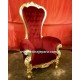 French Painted Furniture Mahogany Throne Chair Tall