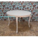 French Furniture White Carved Round Dining Table 